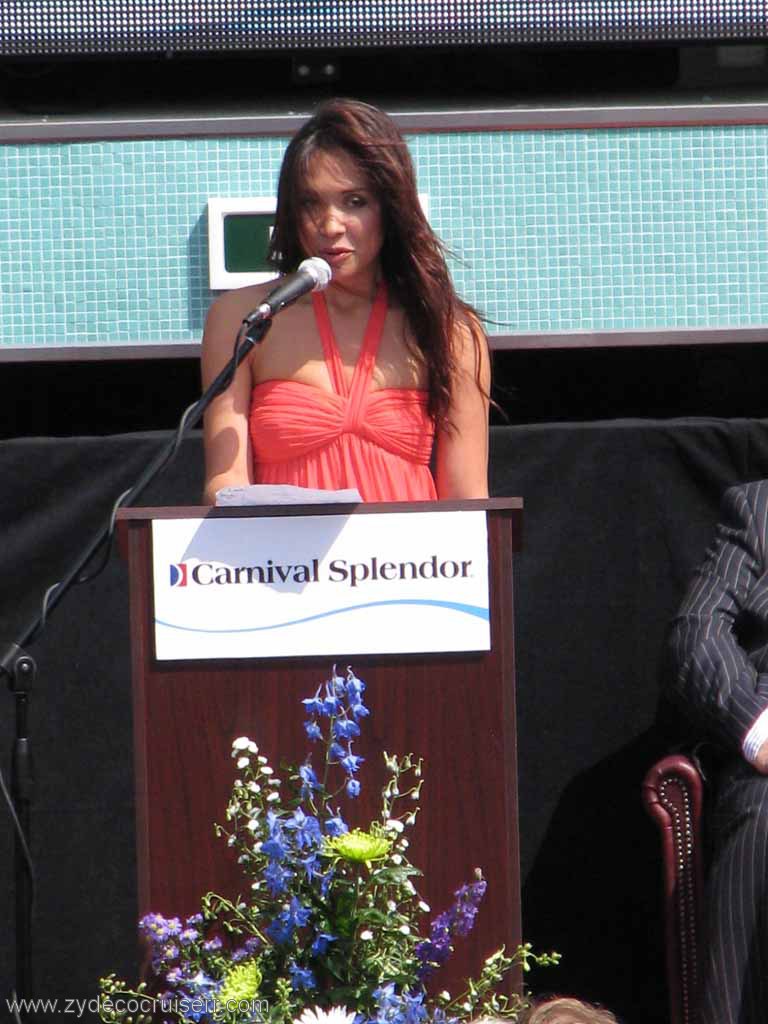 110: Carnival Splendor Naming Ceremony, Dover, England, July 10th, 2008, Carnival Splendor Godmother, Myleene Klass, http://www.myleeneklass.co.uk/