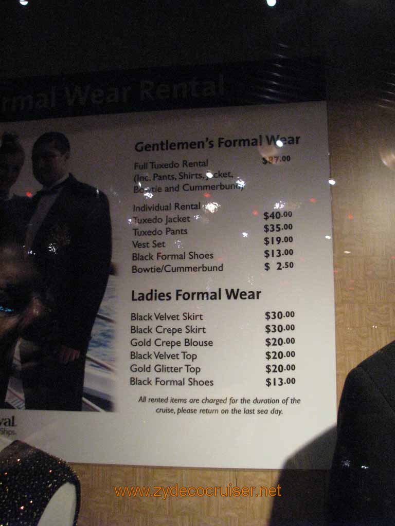 292: Carnival Splendor, South America Cruise, Buenos Aires, Formal Wear