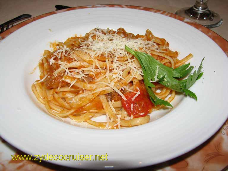 Linguini with Italian Sausage, Bell Pepper and Mushroom (starter), Carnival Splendor