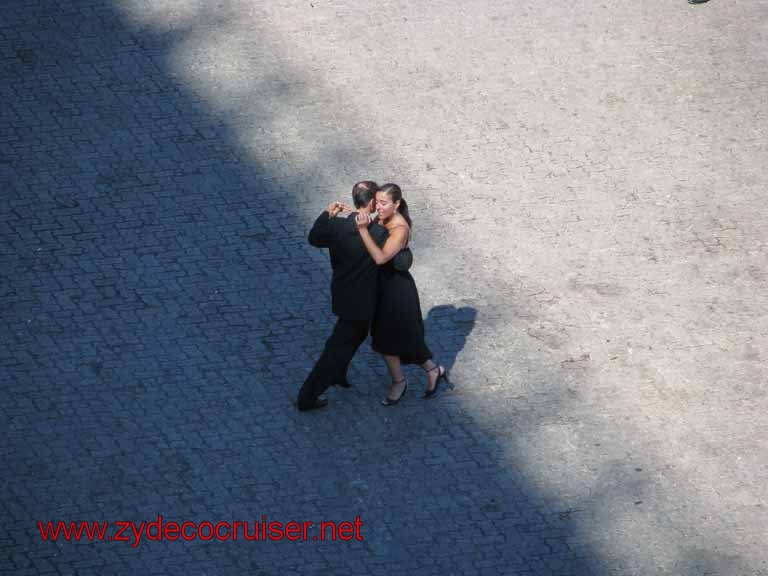 151: Carnival Splendor, Montevideo - Dancers entertaining the ship at dock