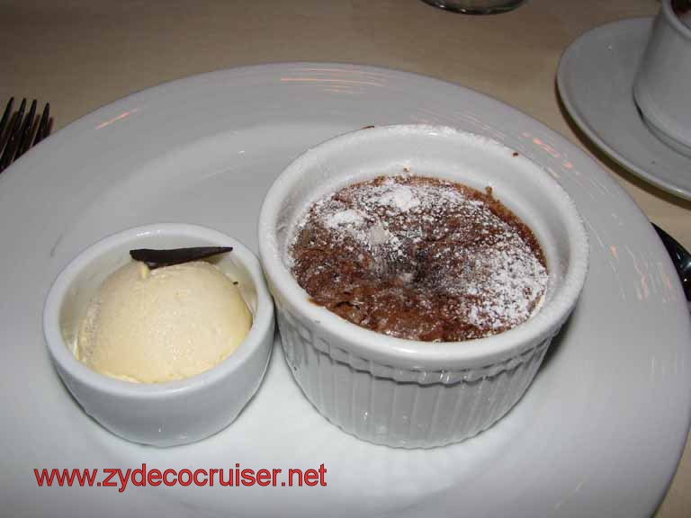 Warm Melting Chocolate Cake, Carnival Splendor