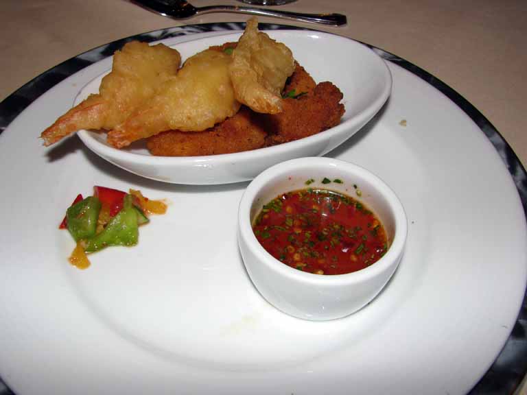 Duet of Shrimp and Chicken Tempura, Carnival Splendor