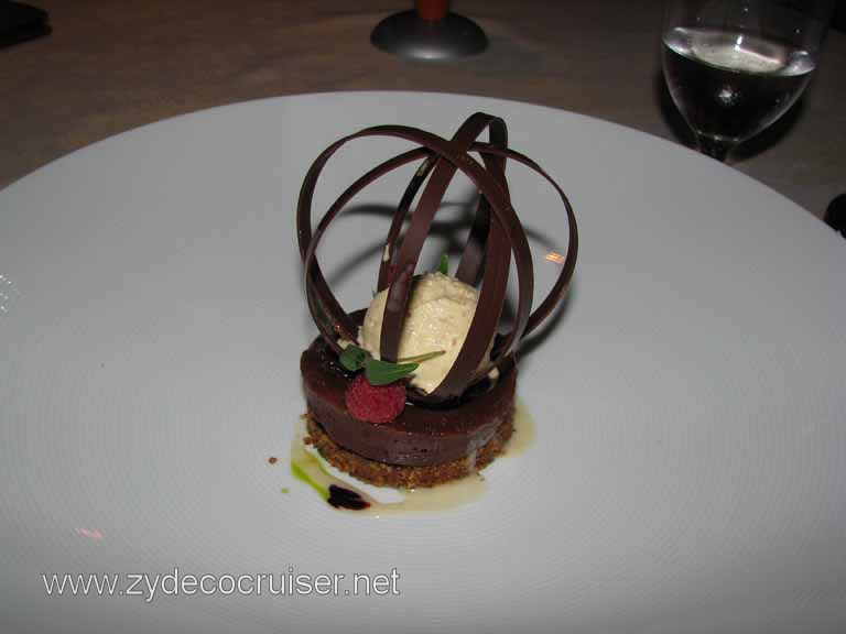 015: Carnival Splendor, Pinnacle Supper Club, Grand Tasting Menu, Dates & Ginger enhanced Dark Chocolate Tart 