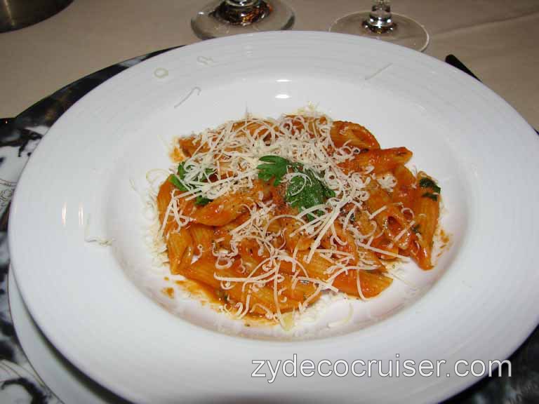 Penne Tossed in a Tomato Cream with Vodka {starter}, Carnival Splendor