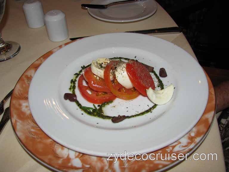 Vine Ripe Beefsteak Tomatoes and Fresh Mozzarella, Carnival Splendor