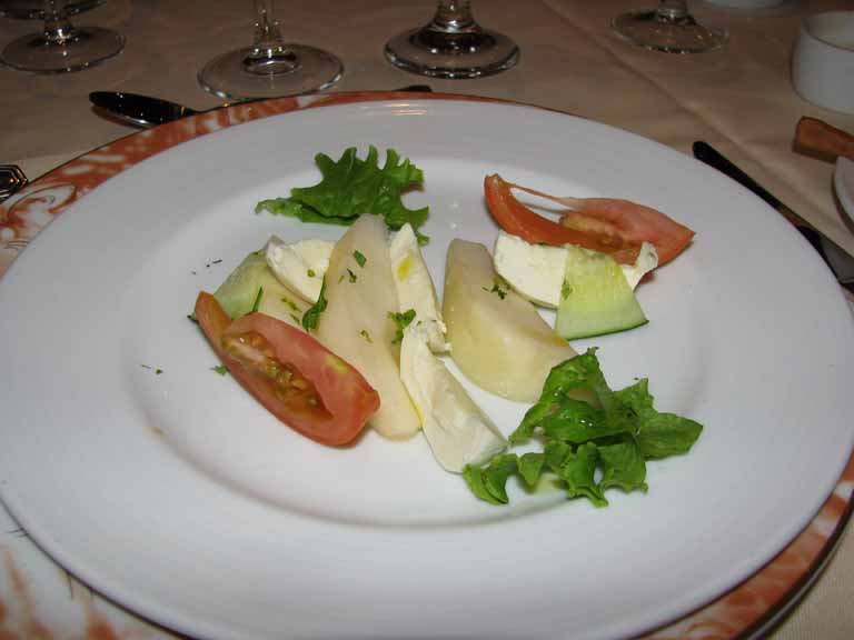 Pear and Buffalo Mozzarella Salad, Carnival Splendor