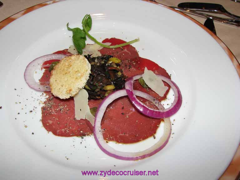 Beef Carpaccio, Carnival Splendor