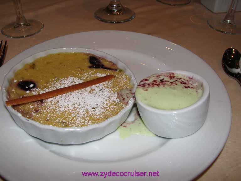 Pistachio and Almond Clafoutis, Carnival Splendor