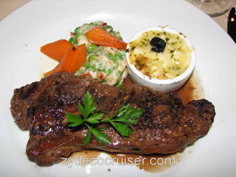  NY Strip Steak with Peppercorn sauce, Carnival Splendor