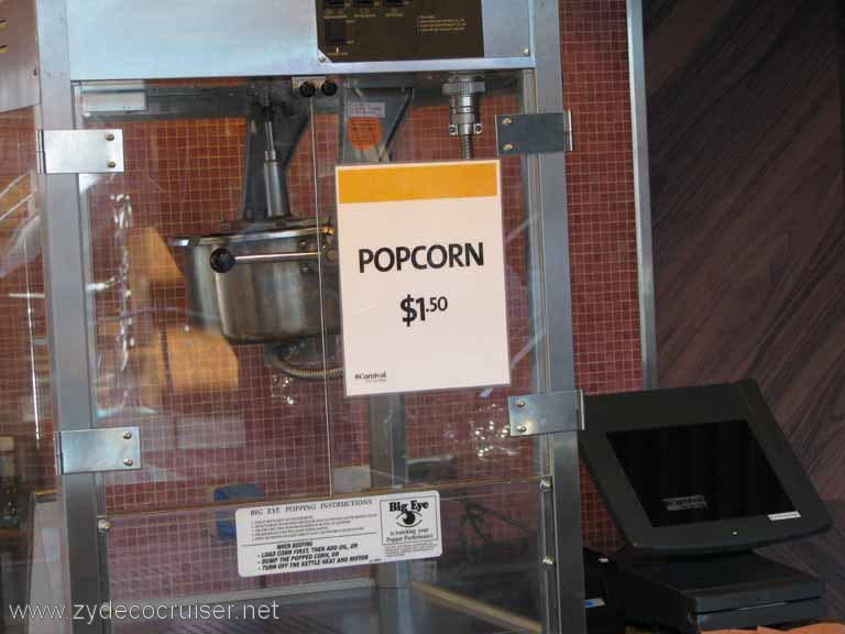 001: Carnival Splendor, Helsinki, Popcorn, $1.50 (now free)