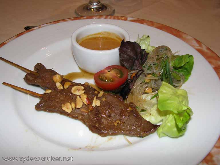 247: Carnival Splendor, Helsinki, MDR Dinner, Sliced Beef Tenderloin and Noodle Salad