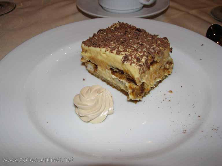 250: Carnival Splendor, Helsinki, MDR Dinner, Tiramisu