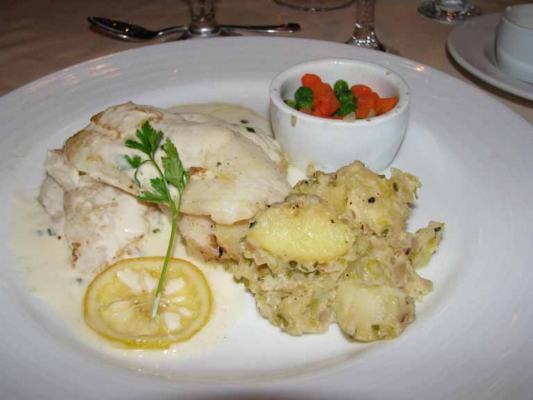 Lemon Confit Topped Grouper, Carnival Splendor