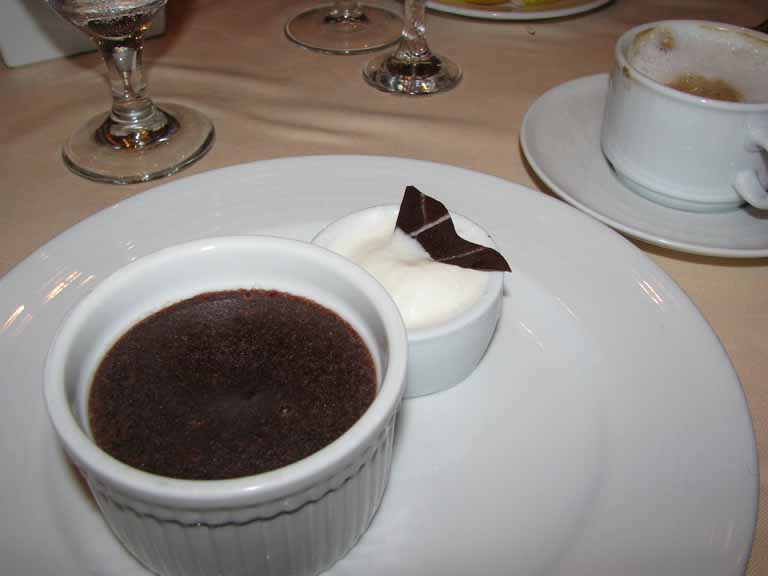 Warm Chocolate Melting Cake, Carnival Splendor