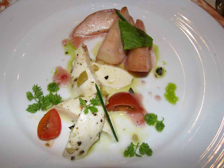 Pear and Buffalo Mozzarella Salad, Carnival Splendor