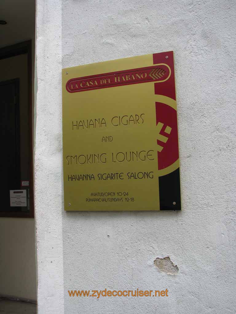 187: Carnival Splendor, Tallinn, Estonia, Havana Cigars and Smoking Lounge