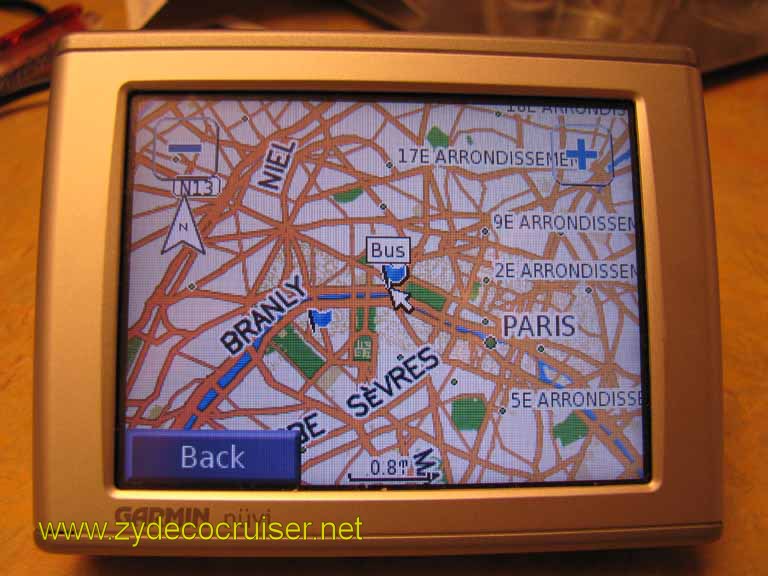 122: Carnival Splendor, 3 Day, Sea Day, Garmin Nuvi GPS, Paris ?