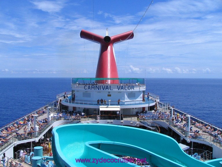 008: Carnival Valor, Sea Day 1, There seemed to be plenty of deck chairs, although not plenty of prime time turf. 